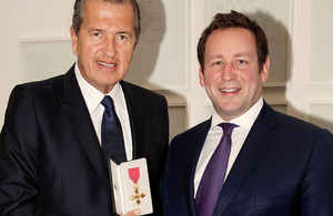 Ed Vaizey with Mario Testino