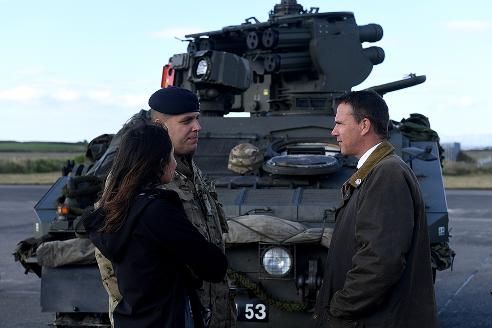 Defence Minister Mark Lancaster was on hand to see what was the largest UK ground-based air defence exercise since 2003.