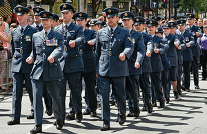 RAF personnel taking part in the Pride march in London last year