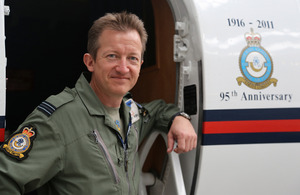 Flight Lieutenant Andy Robins, a BAe 125 pilot with 32 (The Royal) Squadron [Picture: Squadron Leader Dylan Eklund, Crown copyright]