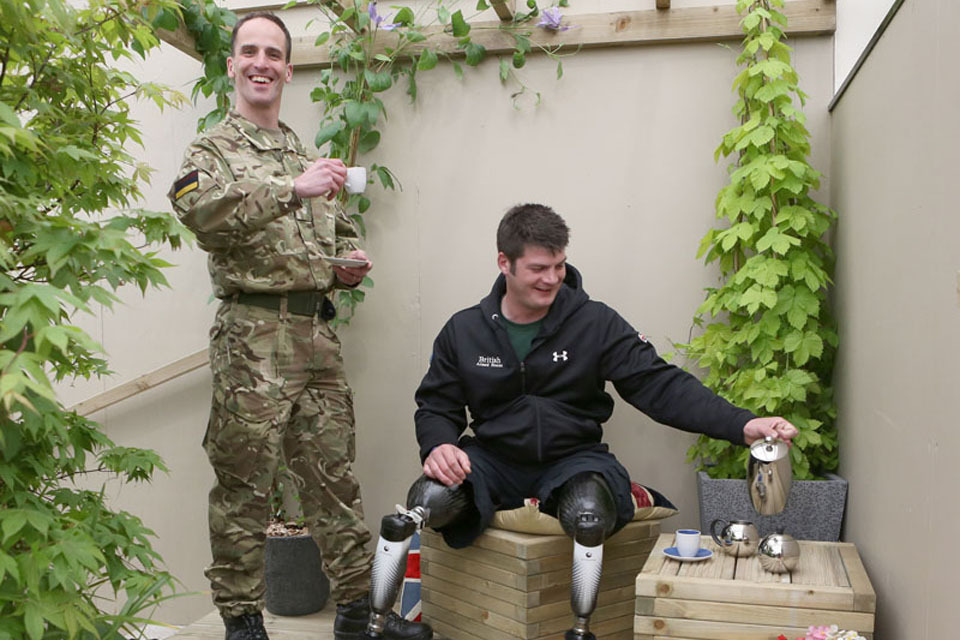 Injured personnel display garden at Chelsea Flower Show