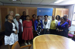 Sue Hewer in Lesotho with potential Chevening Scholars