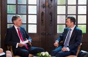 Philip Hammond with NATO Secretary General Anders Fogh Rasmussen