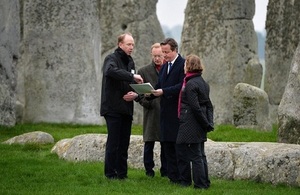 Prime Minister David Cameron visits Stonehenge