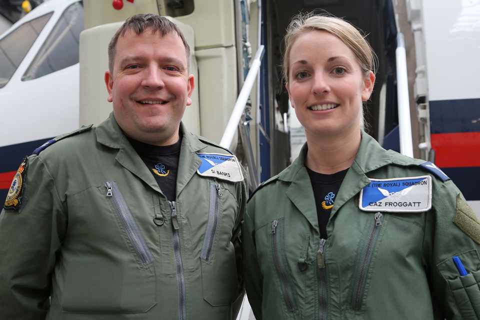 Corporal Si Banks and Senior Aircraftwoman Caz Froggatt