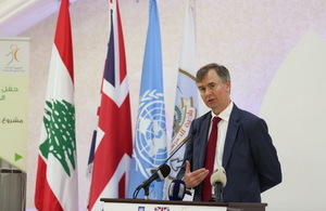 British Ambassador Shorter in Sarafand inaugurating a UK funded project