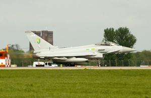 A Royal Air Force Typhoon taking off from RAF Coningsby [Picture: Corporal Phil Major RAF, Crown copyright]