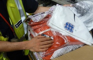 England shirts seized at Heathrow