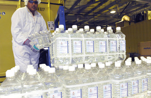 Camp Bastion's MOD-owned water bottling plant