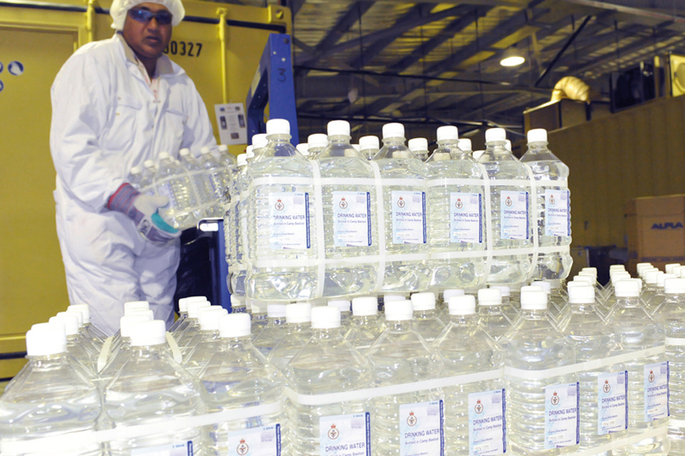 Supplying troops in Helmand with water