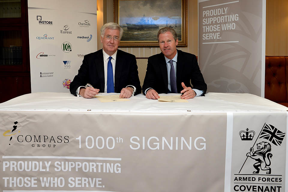1000th UK employer signs up for Armed Forces Covenant