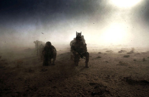 Royal Marines awaiting helicopter extraction in Helmand province (library image) [Picture: Petty Officer (Photographer) Hamish Burke, Crown copyright]