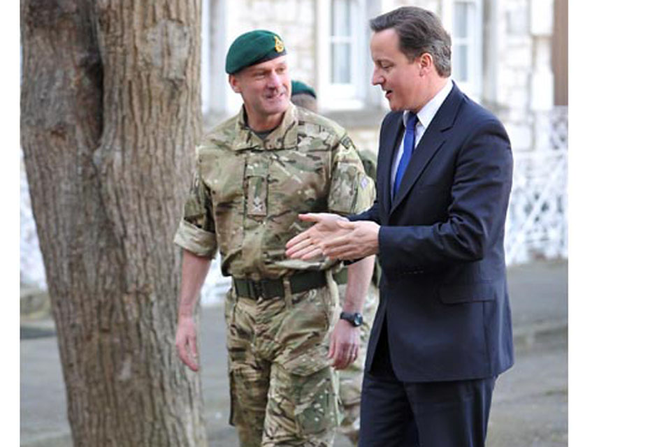 Prime Minister David Cameron visiting 3 Commando Brigade Royal Marines in Plymouth 