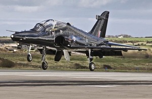 An RAF Hawk T2 fast jet training aircraft lands at RAF Valley (library image) [Picture: Corporal Paul Oldfield RAF, Crown copyright]