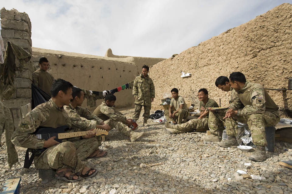 Soldiers relaxing at Patrol Base 4