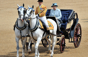 Her Majesty The Queen at Horse Guards Parade