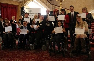 Reception for young adults to be thanked by minister for helping to mould government policy