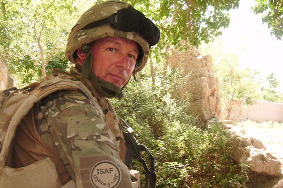 Warrant Officer Class 2 Marc Lovatt in Helmand province, Afghanistan 