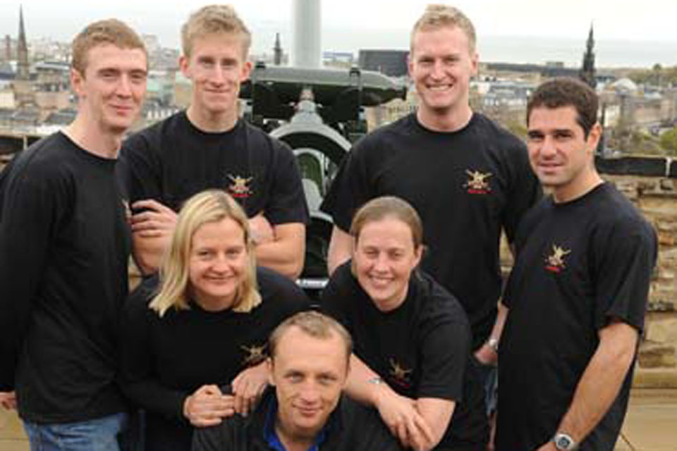 The Army climbing team at Edinburgh Castle