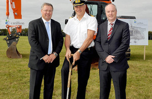 Trevor Pratt, Commodore Jock Alexander and Matt Harris [Picture: Crown copyright]