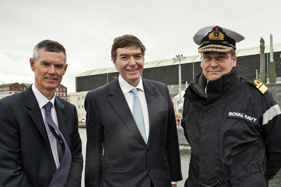 John Hudson, Philip Dunne and Rear Admiral Simon Lister