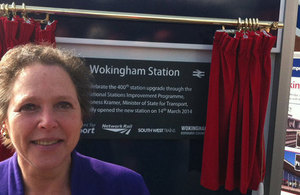 Baroness Kramer at Wokingham Station