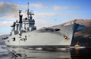 HMS Illustrious approaches Glen Mallan (library image) [Picture: Leading Airman (Photographer) Keith Morgan, Crown copyright]