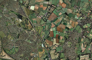 Aerial shot of England