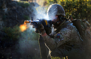 A reservist soldier from 3rd Battalion The Royal Welsh fires a machine gun during an exercise in Cyprus (library image) [Picture: Sergeant Russ Nolan, Crown copyright]