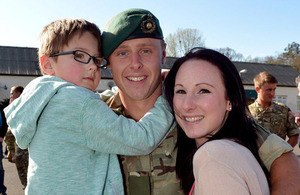 A Royal Marine with his family (stock image) [Picture: Leading Airman (Photographer) Gary Weatherston, Crown copyright]