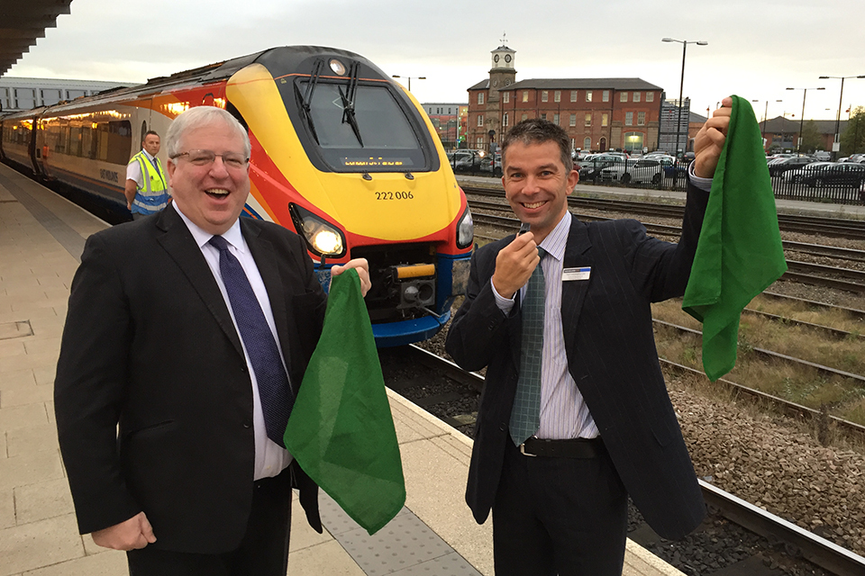 Transport Secretary and East Midlands Trains mark new era for customers as £13 million investment programme gets underway