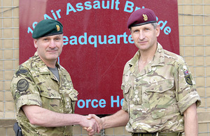 Brigadier James Chiswell (left) and Brigadier Richard Felton