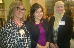 Laura Marks Founder and Chair of Mitzvah Day, Baroness Warsi and Julie Sidiqui Executive Director of the Islamic Society of Britain.