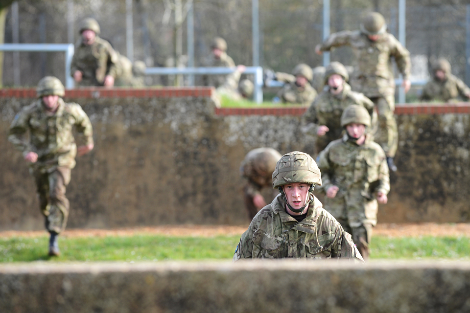 British soldiers training on an assault course (library image)