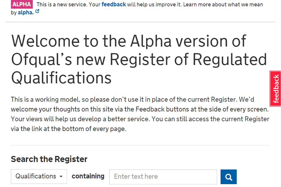 Improving how you search for information about qualifications