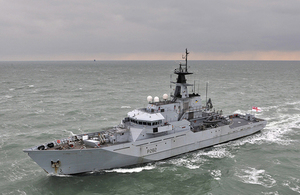 HMS Mersey. Crown Copyright.