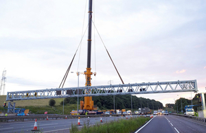 Motorway gantry installation