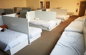 This picture shows a homeless hostel