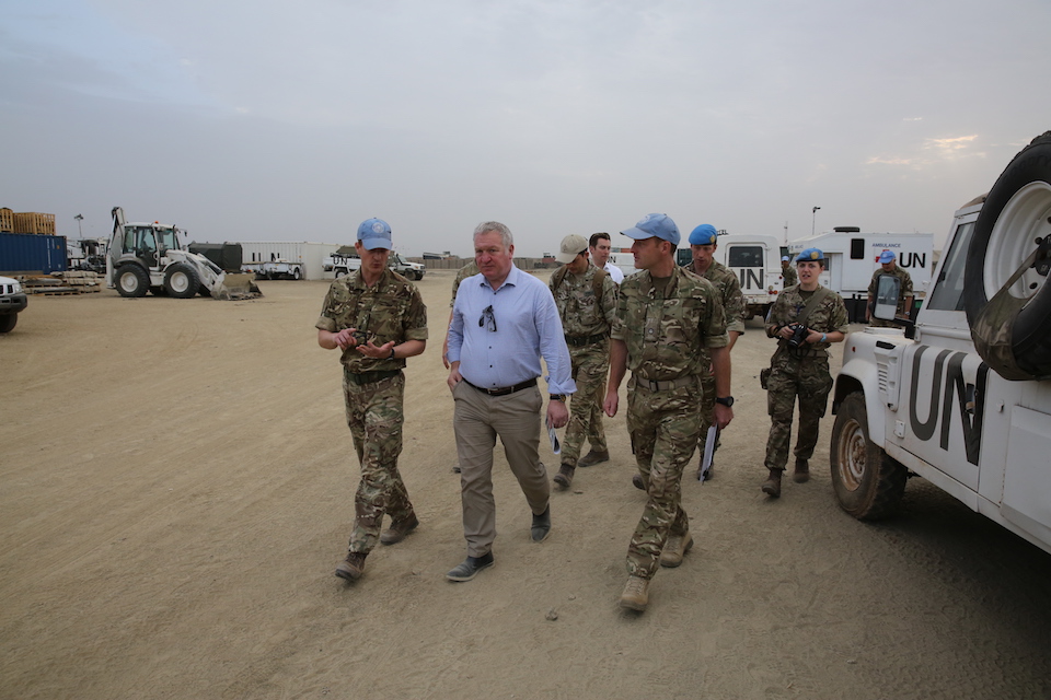Mike Penning visits UK personnel in South Sudan