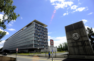 The World Health Assembly takes place at the Palais des Nations. The World Health Organization is headquartered in Geneva.