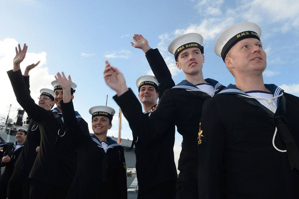 Members of HMS Daring's crew 