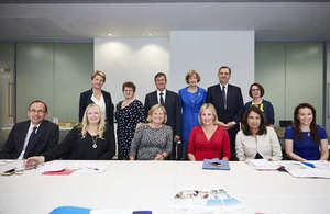 Members of the Women's Business Council with Caroline Dinenage MP and Cilla Snowball CBE seated in the middle