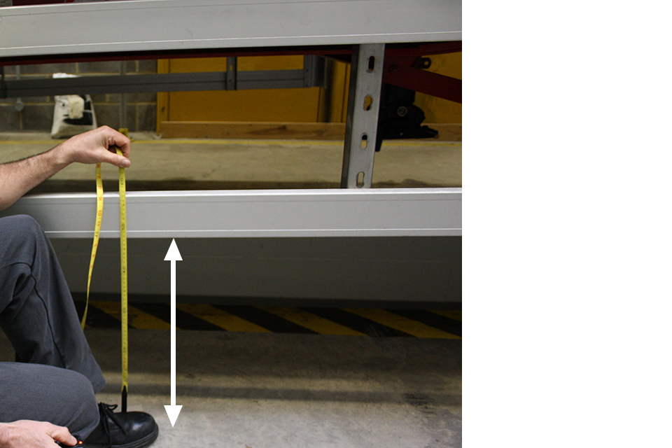 DVSA measure the height from the floor to the lowest rail.