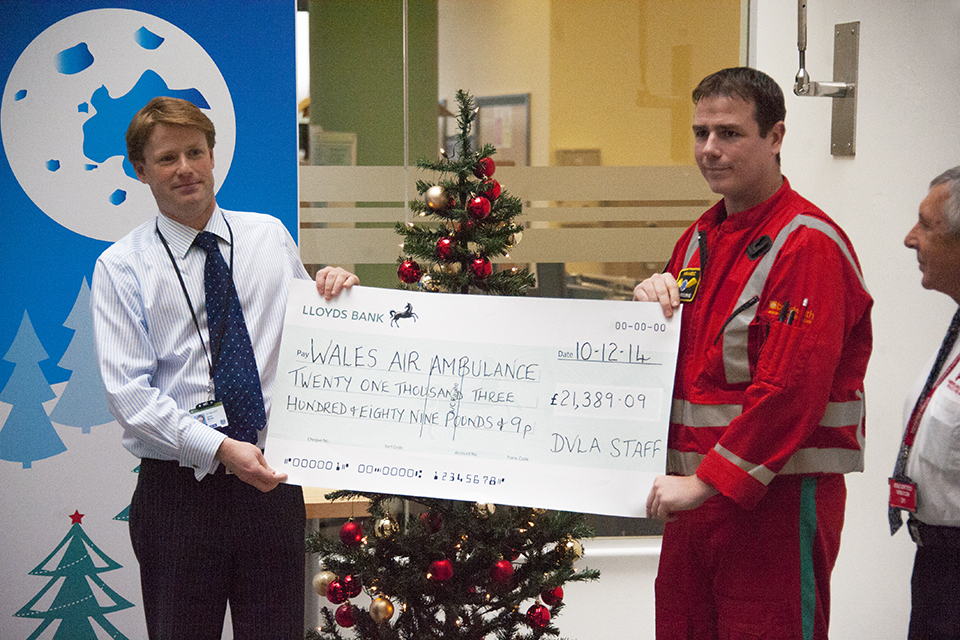 DVLA raises funds for Wales Air Ambulance