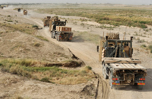 Vehicles from 3 Logistic Support Regiment taking part in a combat logistic patrol [Picture: Corporal Si Longworth RLC, Crown copyright]