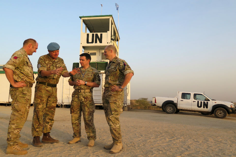 The UK military team in South Sudan. Crown Copyright