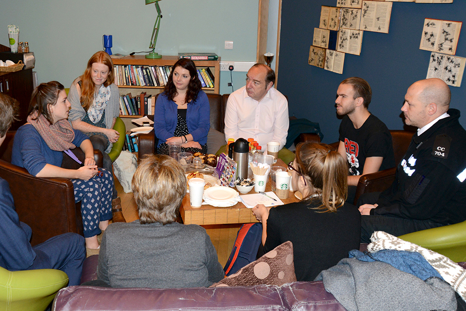 Students update minister on binge drinking project