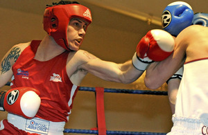 A Royal Air Force boxer fights his way to a national title in London