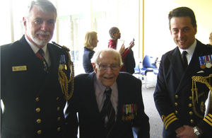 Naval Attache, Cdre Eric Fraser, Lt Peter Andrews, and Assistant Naval Attache, Cdr Ian Atkins
