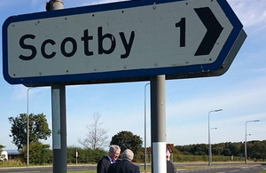Andrew Jones visits road schemes in the north.
